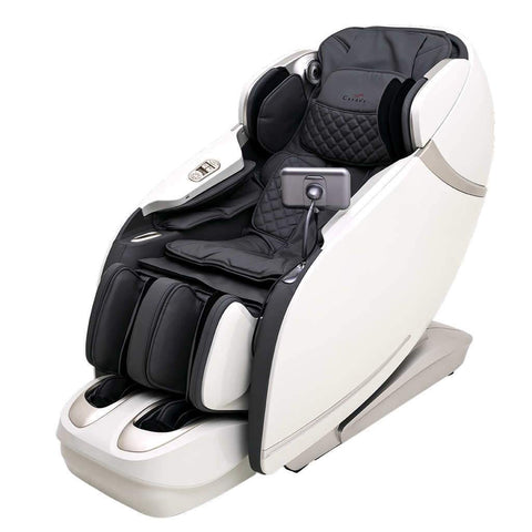 Casada Skyliner II-按摩椅-白色-灰色-人造皮革按摩椅世界